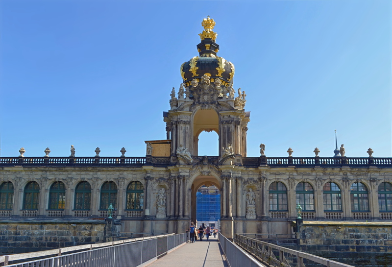 1 - The Crown Gate (Kronentor), the famous ornate baroque gateway and entrance of the Dresden Zwinger palatial complex in Dresden